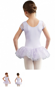 Cap Sleeve Tutu Dance Dress for Girls, Child Size 10128C