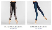 Load image into Gallery viewer, Maia Adult Seamless Leggings, Blue or Black
