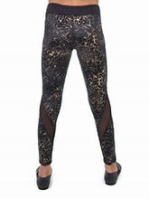 Load image into Gallery viewer, Capezio Leggings - 11464W Damask Mesh Insert Leggings - Adult Size