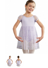 Load image into Gallery viewer, Empire Puff Sleeve Dance Dress for Girls, Child Size 10126C
