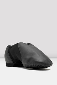 Bloch S0495L, Ladies Black Neo-Flex Slip On Leather Jazz Shoe, Adult Size