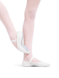 Capezio Daisy Ballet Shoe - BPK (Ballet Pink), WHT (White). BLK (Black) Leather Full Sole - Child Size 205c