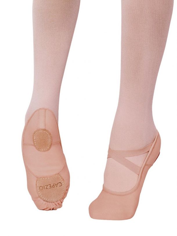 Capezio, HANAMI - Canvas Ballet Shoes, 2037W Light Suntan Adult Size