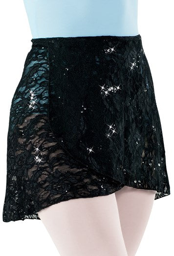 Capezio,  LACE WRAP SKIRT IM348 - Adult Skirt